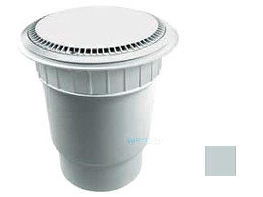 AquaStar 10" Round Suction Outlet Cover | with Solid Riser Ring with Double Deep Sump Bucket with 4" Socket (VGB Series) | Light Gray | 10AVR103D