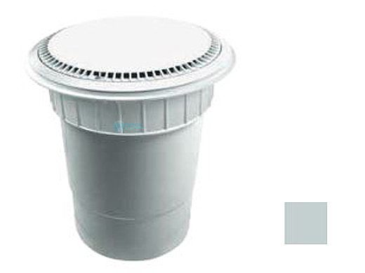 AquaStar 10" Round Suction Outlet Cover | with Solid Riser Ring with Double Deep Sump Bucket with 6" Socket (VGB Series) | Light Gray | 10AVR103F
