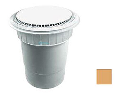 AquaStar 10" Round Suction Outlet Cover | with Solid Riser Ring with Double Deep Sump Bucket with 6" Socket (VGB Series) | Tan | 10AVR108F