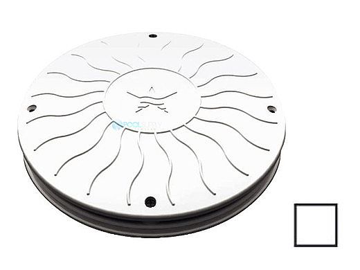 AquaStar 10" Round Debris Catcher Suction Outlet Cover and Mud Frame (VGB Series) | White | 10LT101