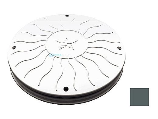 AquaStar 10" Round Debris Catcher Suction Outlet Cover and Mud Frame (VGB Series) | Dark Gray | 10LT105