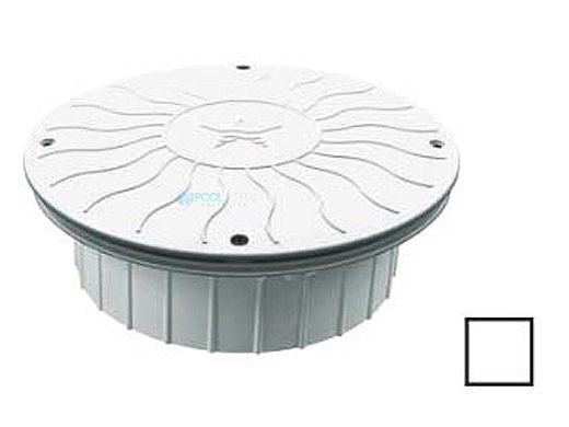 AquaStar 10" Round Debris Catcher Suction Outlet Cover with Double Deep Mud Frame | Sump for Optional Secondary Drain (VGB Series) | White | 10LT101A