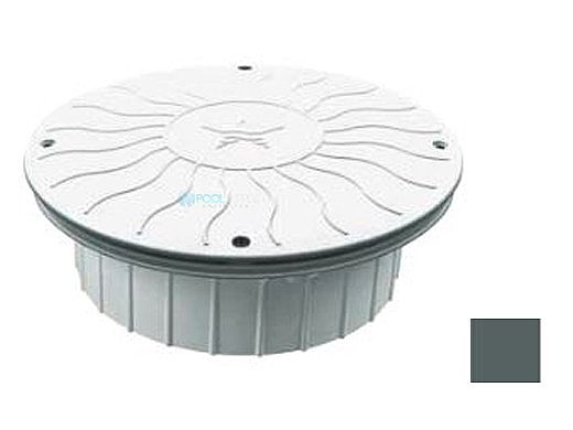 AquaStar 10" Round Debris Catcher Suction Outlet Cover with Double Deep Mud Frame | Sump for Optional Secondary Drain (VGB Series) | Dark Gray | 10LT105A