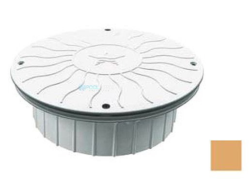AquaStar 10" Round Debris Catcher Suction Outlet Cover with Double Deep Mud Frame | Sump for Optional Secondary Drain (VGB Series) | Tan | 10LT108A