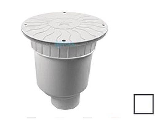 AquaStar 10" Round Debris Catcher Suction Outlet Cover with Double Deep Sump Bucket with 4" Spigot (VGB Series) White | 10LT101C