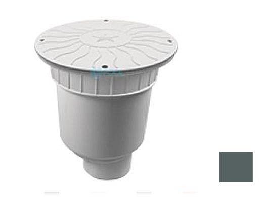 AquaStar 10" Round Debris Catcher Suction Outlet Cover with Double Deep Sump Bucket with 4" Spigot (VGB Series) Dark Gray | 10LT105C