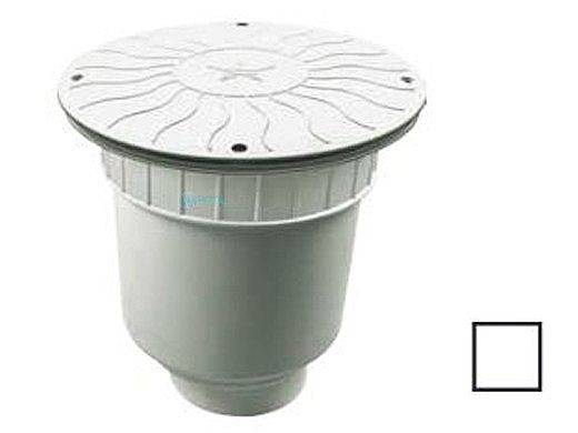 AquaStar 10" Round Debris Catcher Anti-Entrapment Suction Outlet Cover with Double Deep Sump Bucket with 4" Socket  (VGB Series) | White | 10LT101D