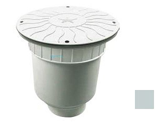 AquaStar 10" Round Debris Catcher Suction Outlet Cover with Double Deep Sump Bucket with 4" Socket (VGB Series) | Light Gray | 10LT103D
