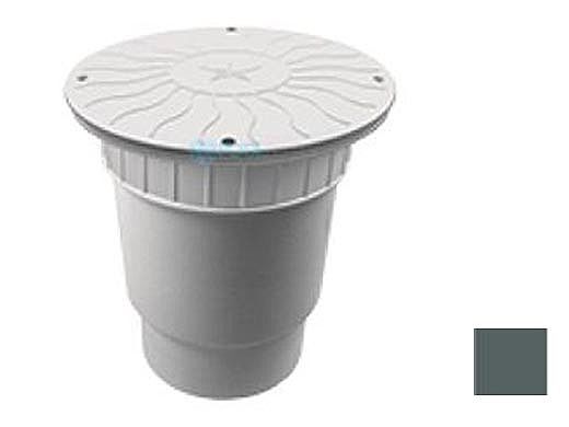 AquaStar 10" Round Debris Catcher Suction Outlet Cover with Double Deep Sump Bucket with 6" Spigot (VGB Series) Dark Gray | 10LT105E