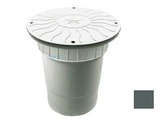 AquaStar 10" Round Debris Catcher Suction Outlet Cover with Double Deep Sump Bucket with 6" Socket (VGB Series) | Dark Gray | 10LT105F