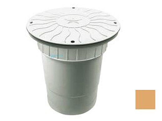 AquaStar 10" Round Debris Catcher Suction Outlet Cover with Double Deep Sump Bucket with 6" Socket (VGB Series) | Tan | 10LT108F