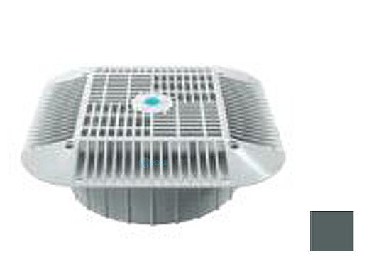 AquaStar 14" Square Grate with Double Deep Mud Frame/Sump for Optional Secondary Drain (VGB Series) | Dark Gray | 914105A