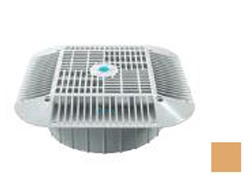 AquaStar 14" Square Grate with Double Deep Mud Frame/Sump for Optional Secondary Drain (VGB Series) | Tan | 914108A
