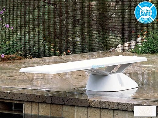 Inter-Fab Edge Base with Edge aquaBoard Board Complete | 8' White with White Top Tread and White Base | EDGE8WW-KIT