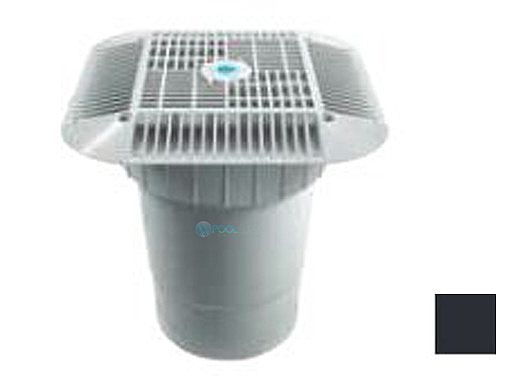 AquaStar 14" Square Grate with Double Deep Sump Bucket with 6" Socket (VGB Series) | Black | 914102F