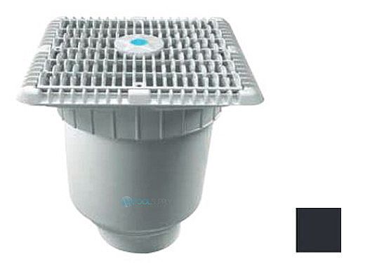 AquaStar 9" Wave Grate  & Vented Riser Ring with Double Deep Sump Bucket with 4" Socke | Black | WAV9WR102D