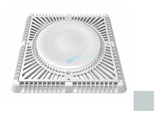 Aquastar 12" Square Sun Grate Anti-Entrapment Suction Outlet Cover with Vented Riser Ring and Mud Frame (VGB Series) Light Gray | SUN12WR103