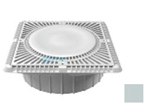 Aquastar 12" Square Sun Grate with Vented Riser Ring with Double Deep Mud Frame|Sump for Optional Secondary Drain (VGB Series) Light Gray | SUN12WR103A