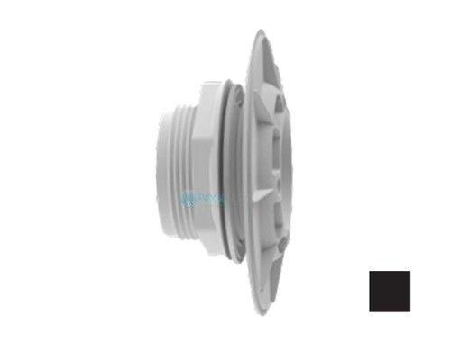 AquaStar 6" Bulkhead Adapter, 2.5" Thread, 2" Socket, with Gaskets and Locking Nut for Fiberglass/Steel | Black | 6HA25T20S102