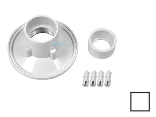 AquaStar Sumpless Bulkhead Fitting with 2" Socket and 1 1/2" Reducer Bushing | White | RND101