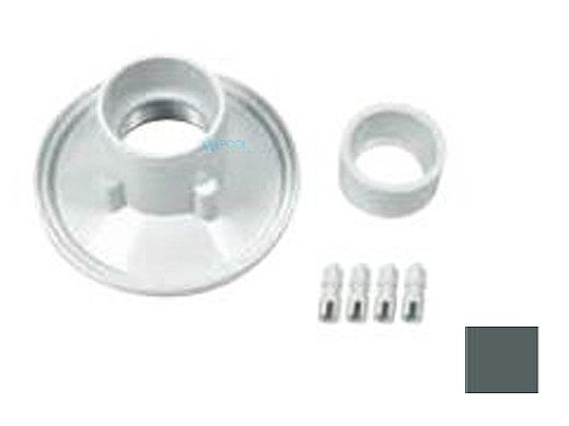 AquaStar Sumpless Bulkhead Fitting with 2" Socket and 1 1/2" Reducer Bushing | Dark Gray | RND105