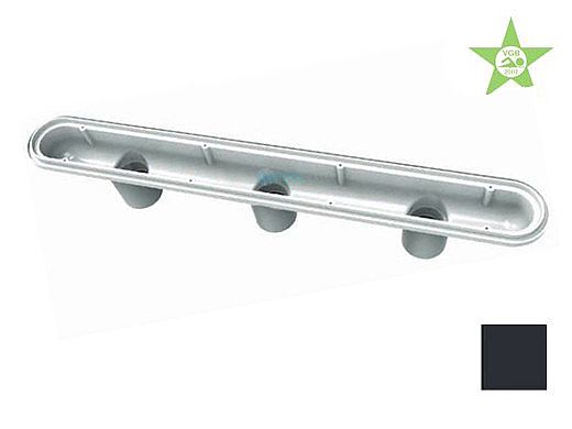 AquaStar 32" PVC Channel Drain 3 Port Sump Only with Plaster Shield (VGB Series) | Black | 32CDP102