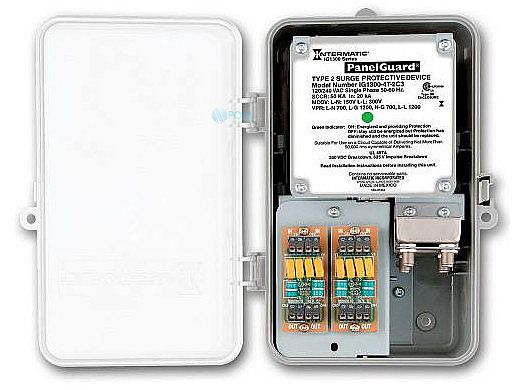Intermatic Surge Protective Device | 120-240V AC Single (Split) Phase | Single Speed | Metal Box | IG1300-4T-2C3