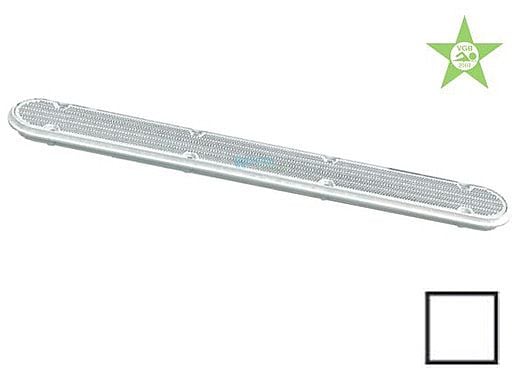 AquaStar 32" Channel Drain Pinhole Anti-Entrapment Suction Outlet Cover with Mud Frame | White | 32CDPHFR101