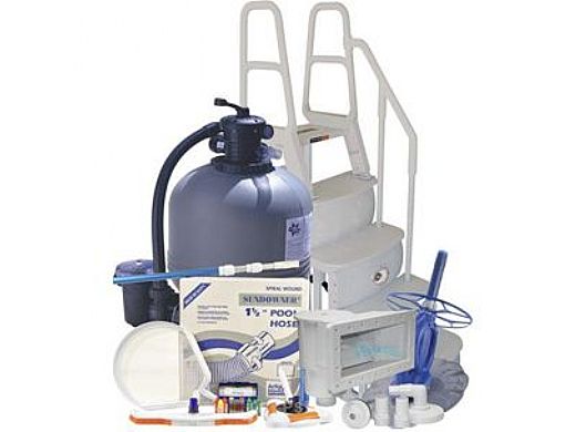 Deluxe Sand Filter Above Ground Pool Equipment Package | Large Pools over 27' Round | AG-PB-0008