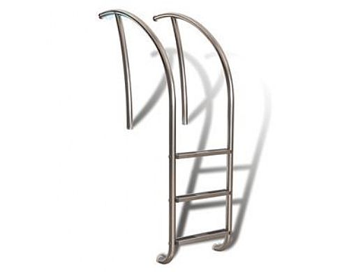 SR Smith Artisan Series 24" 3-Step Ladder | .065 Thickness 316L Stainless Steel 1.90" OD Marine Grade | ART-1003-MG