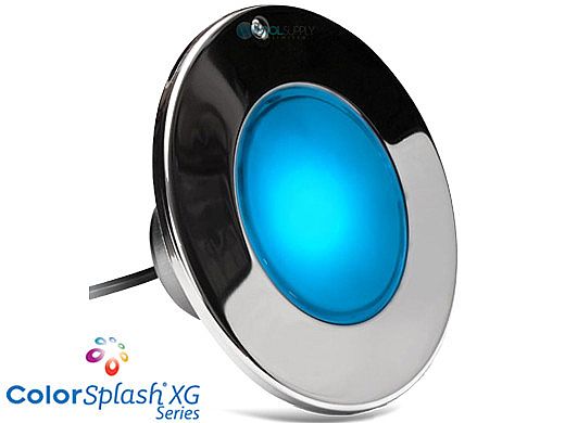 J&J Electronics ColorSplash XG Series Color LED Pool Light | 120V 100' Cord | LPL-F2C-120-100-P