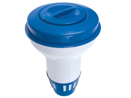 Blue & White High Capacity Floating Chlorinator Dispenser for 3" Tabs  | 58470-110-700