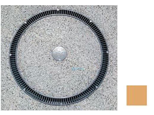 AquaStar 20" Full Circle Suction Outlet with Hydrostatic Valve and Collector Tube | Tan | FCHV108