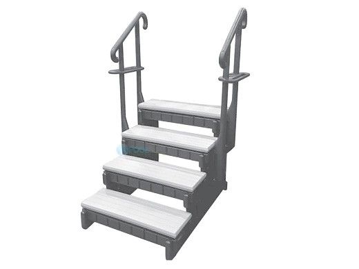 Confer Plastics Signature Spa Steps 4 Tread 74" Redwood | SSS74-4-R