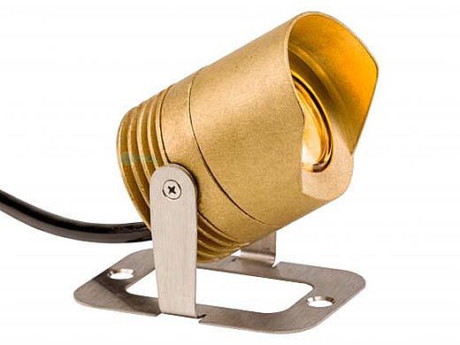 FX Luminaire LL LED Under Water Light | Luxor Compatible Only | Natural Brass | LL-ZD-1LED-BS