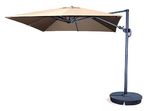Santorini II Cantilever Umbrella | 10ft Square | Sunbrella Acrylic Beige | NU6045
