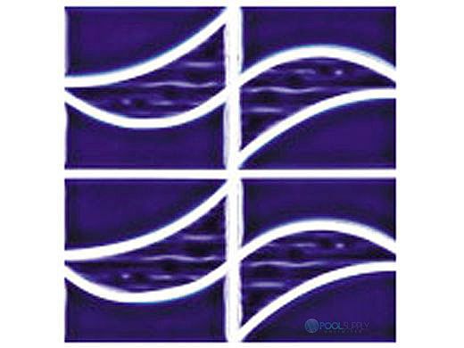 US Pool Tile Beachwave Series | Blueberry | BWV991