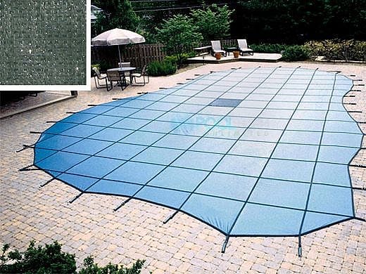 Arctic Armor 20-Year Ultra Light Solid Safety Cover | Rectangle 16' x 32' Green | WS2062G