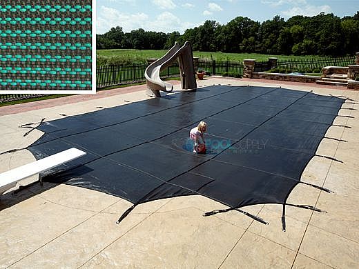 Arctic Armor 30-Year Premium Mesh Center End Step Safety Cover | Rectangle 20' x 44' Green | WS9662