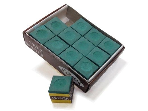 Hathaway Green Billiard Pool Cue Chalk | 12-Pack | NG2544 BG2544