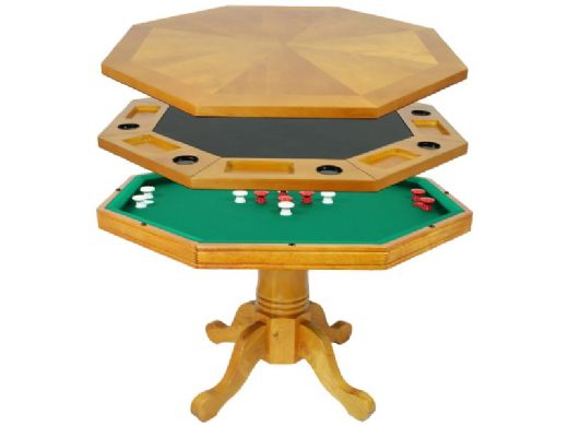 Hathaway Kingston Oak 3-In-1 Poker Table Only | Oak Finish | NG2351T BG2351T
