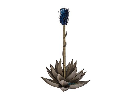 Desert Steel Blue Agave Garden with Torch | Large | 451-030VT