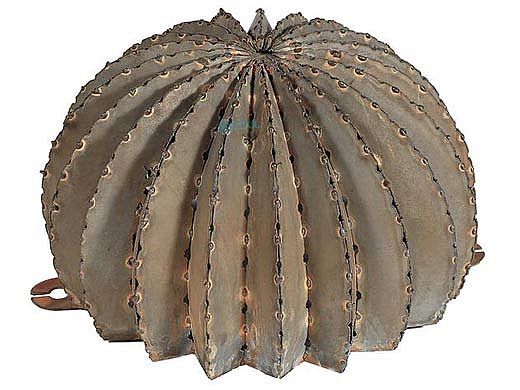 Desert Steel Artisan Collection Small Golden Barrel Cactus | 300-010V