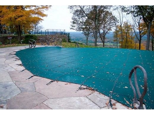 Merlin Dura-Mesh 15-Year Mesh Safety Cover | Rectangle 16' x 36' | No Step | Green | 4M-M-GR