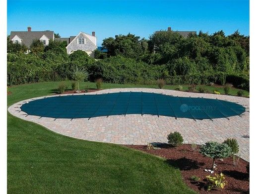 Merlin SmartMesh 15-Year Mesh Safety Cover | Rectangle 12' x 24' | No Step | Green | 1M-T-GR