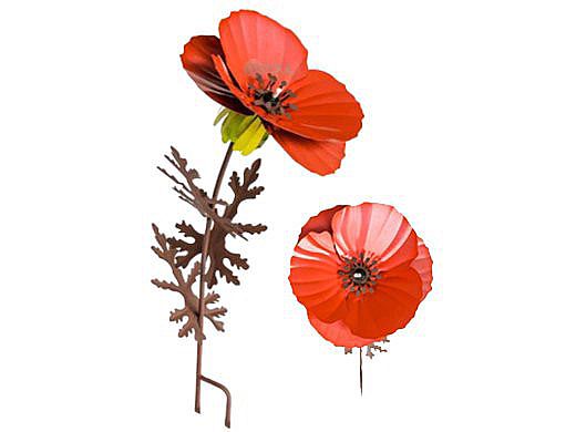 Desert Steel Poppy Garden Torch | 409-001