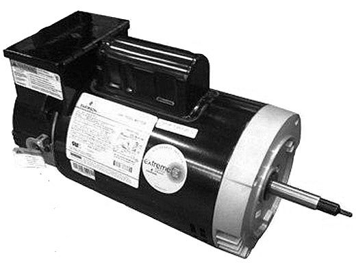 Replacement Threaded Shaft Pool Motor 2HP | 230V 56 Round Frame Full-Rated | Two Speed with Timer B2979T | EB2979T |  ASB2979T