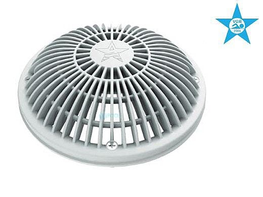 AquaStar 8" Round MoFlow Suction Outlet Cover and Mud Frame | White | 8MF101