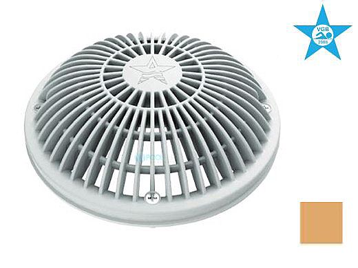 AquaStar 8" Round MoFlow Suction Outlet Cover and Mud Frame | Tan | 8MF108