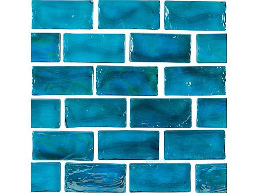 National Pool Tile Arctic 1x2 Glass Series Pool Tile | Lagoon | 1x2083